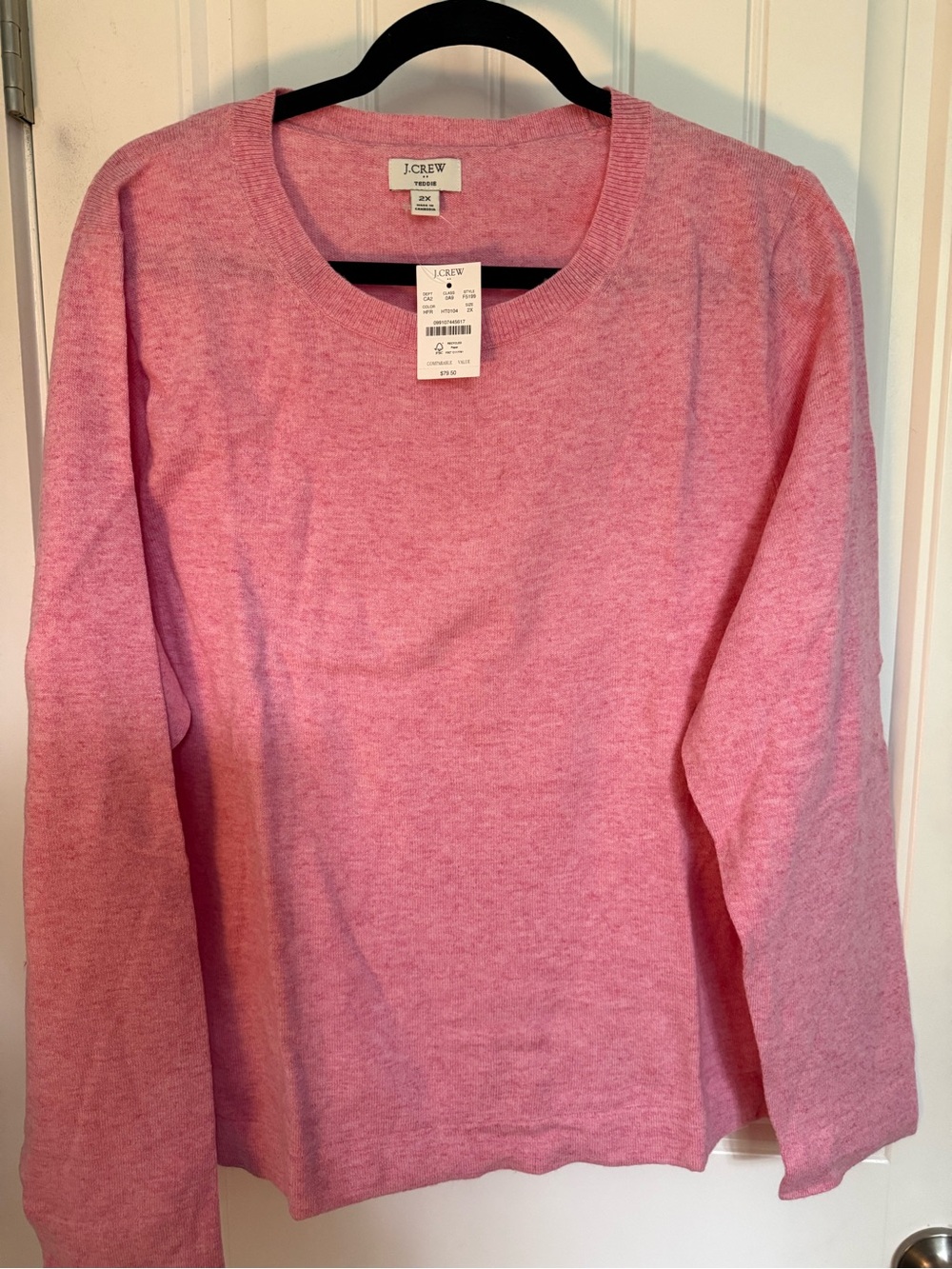 J. Crew Soft Pink Crewneck Sweater